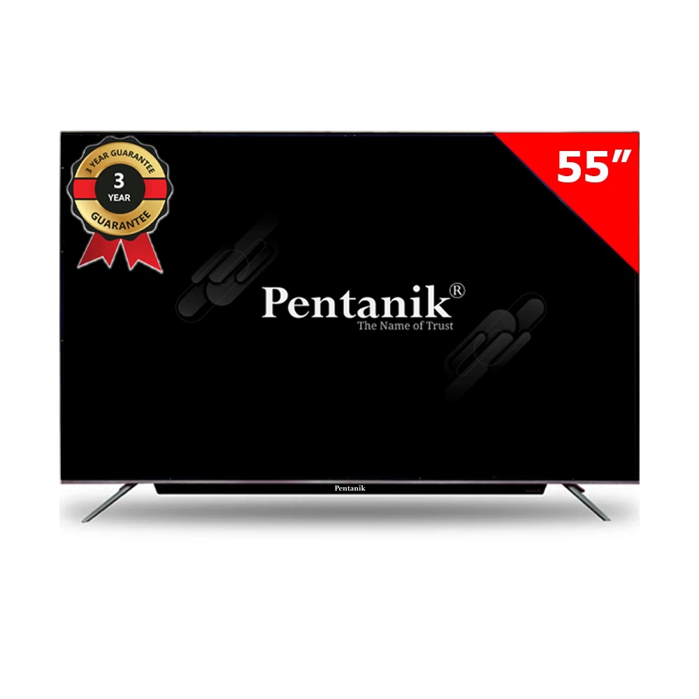 Pentanik 55 inch 4K Double Glass Voice Control TV